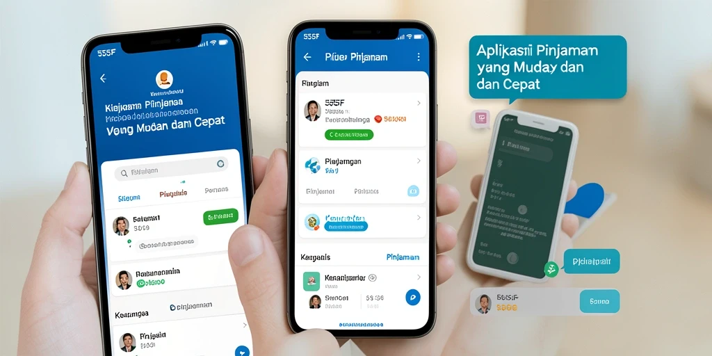 Tampilan antarmuka aplikasi Pinjaman 555F yang user-friendly.