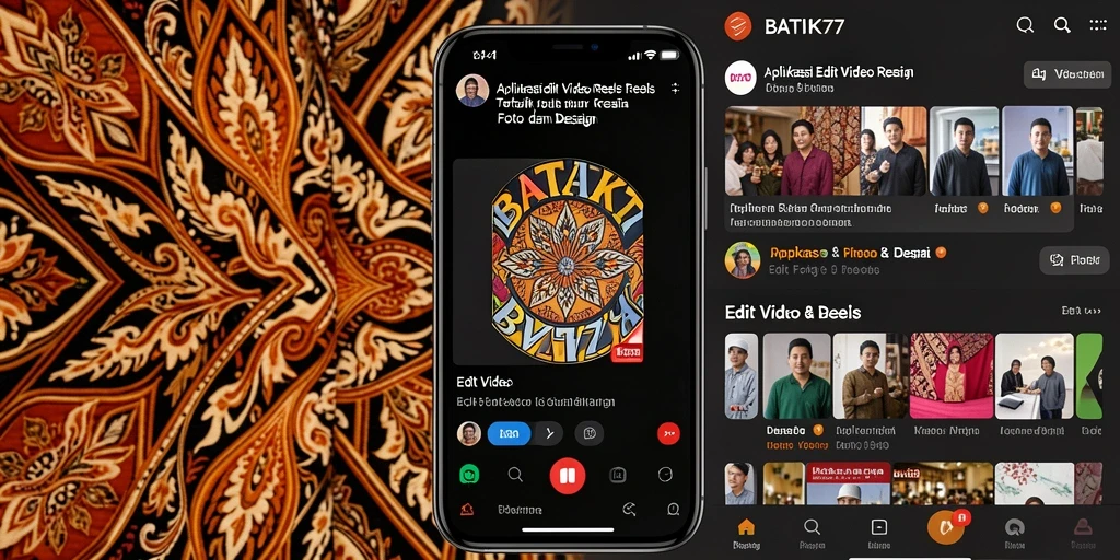 Antarmuka <strong>BATIK77</strong> dengan berbagai alat Edit Video Reels yang intuitif.