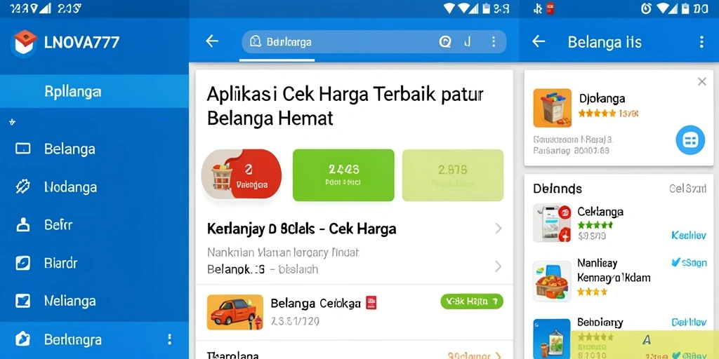 Antarmuka LNOVA777 yang memudahkan pengguna untuk cek harga.