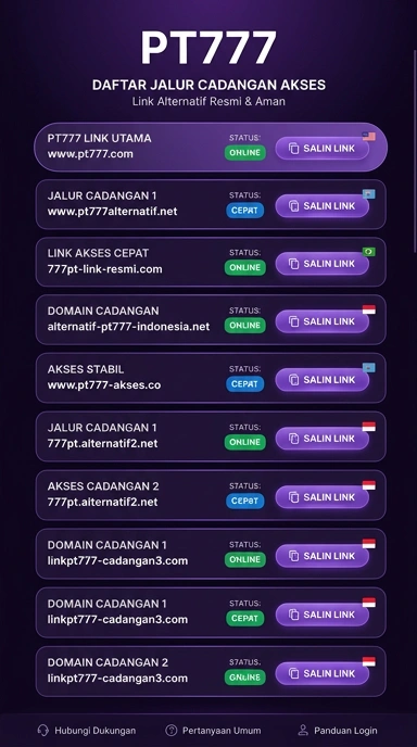 Tampilan link alternatif pt777