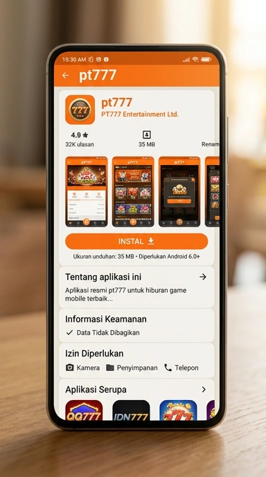 Tampilan halaman APK pt777